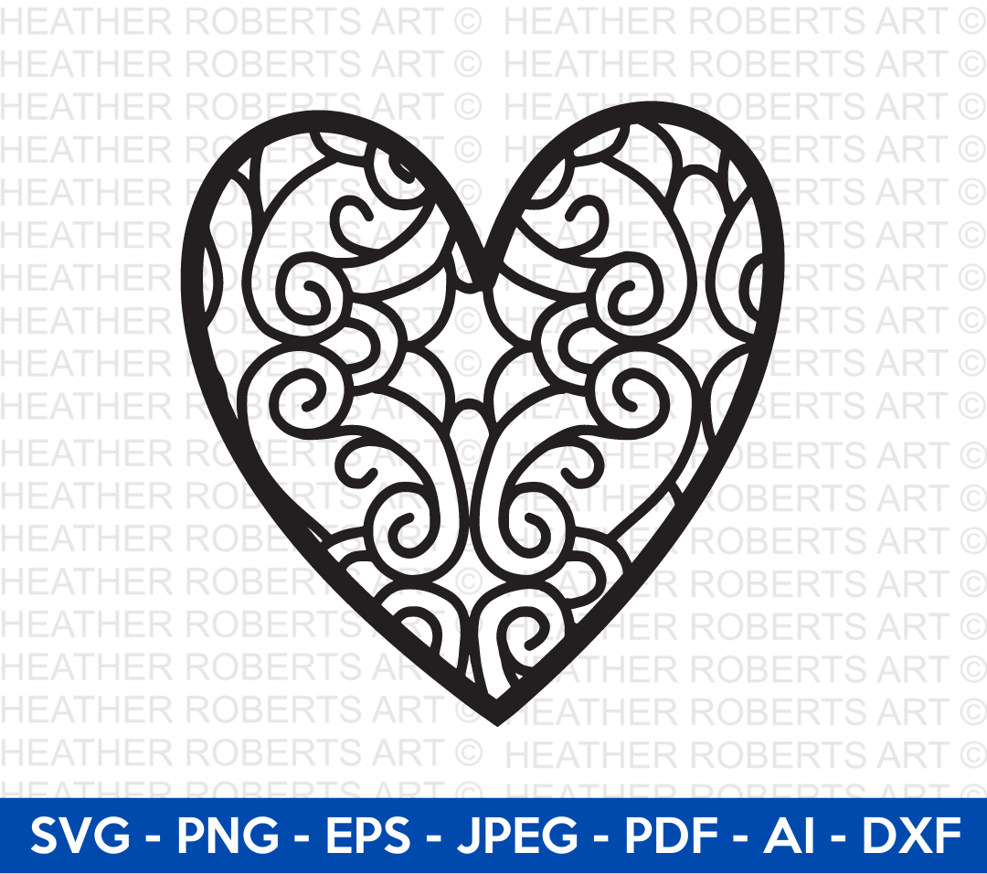 Fancy Pattern Heart SVG