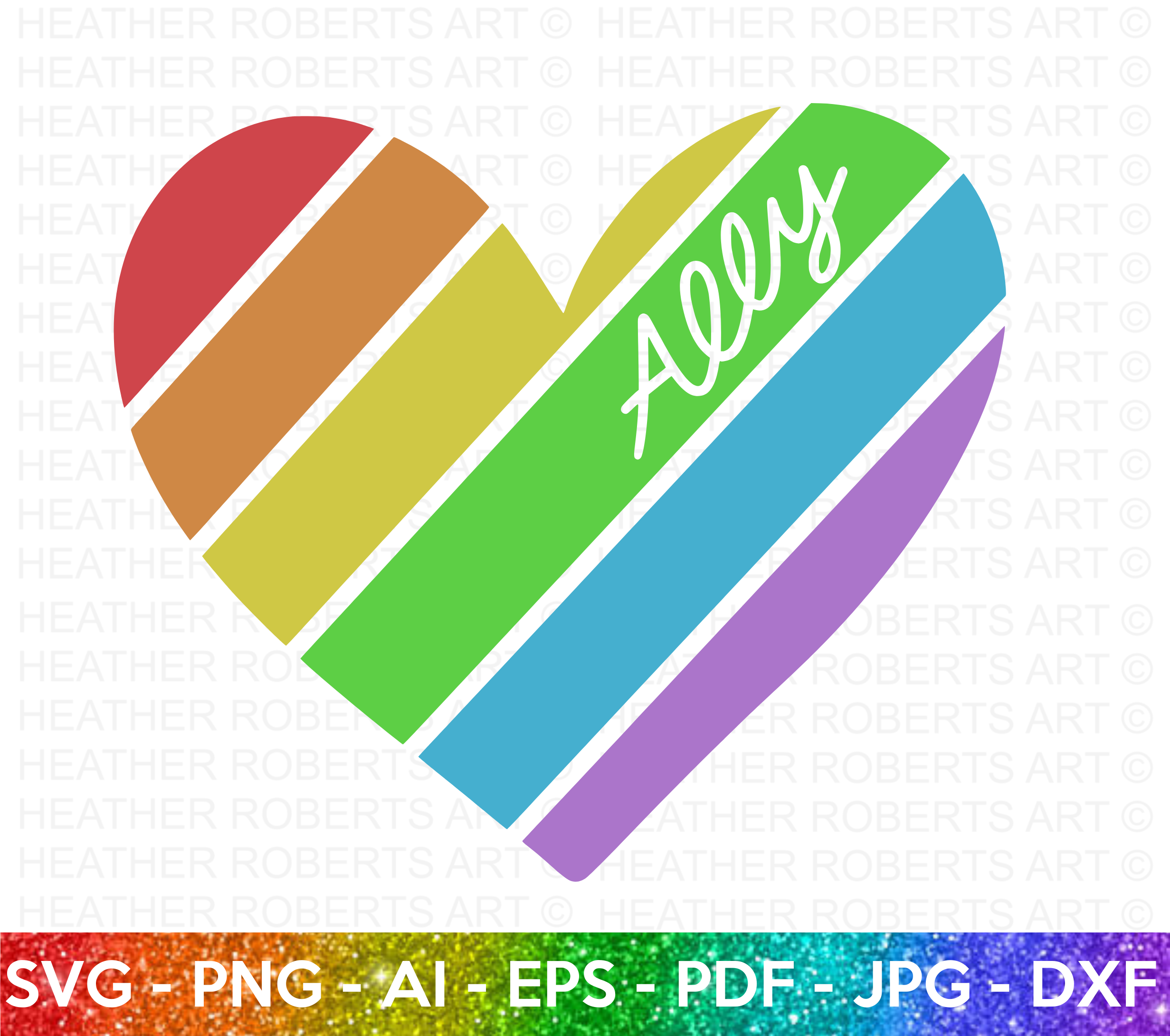 Gay Pride Ally Rainbow SVG