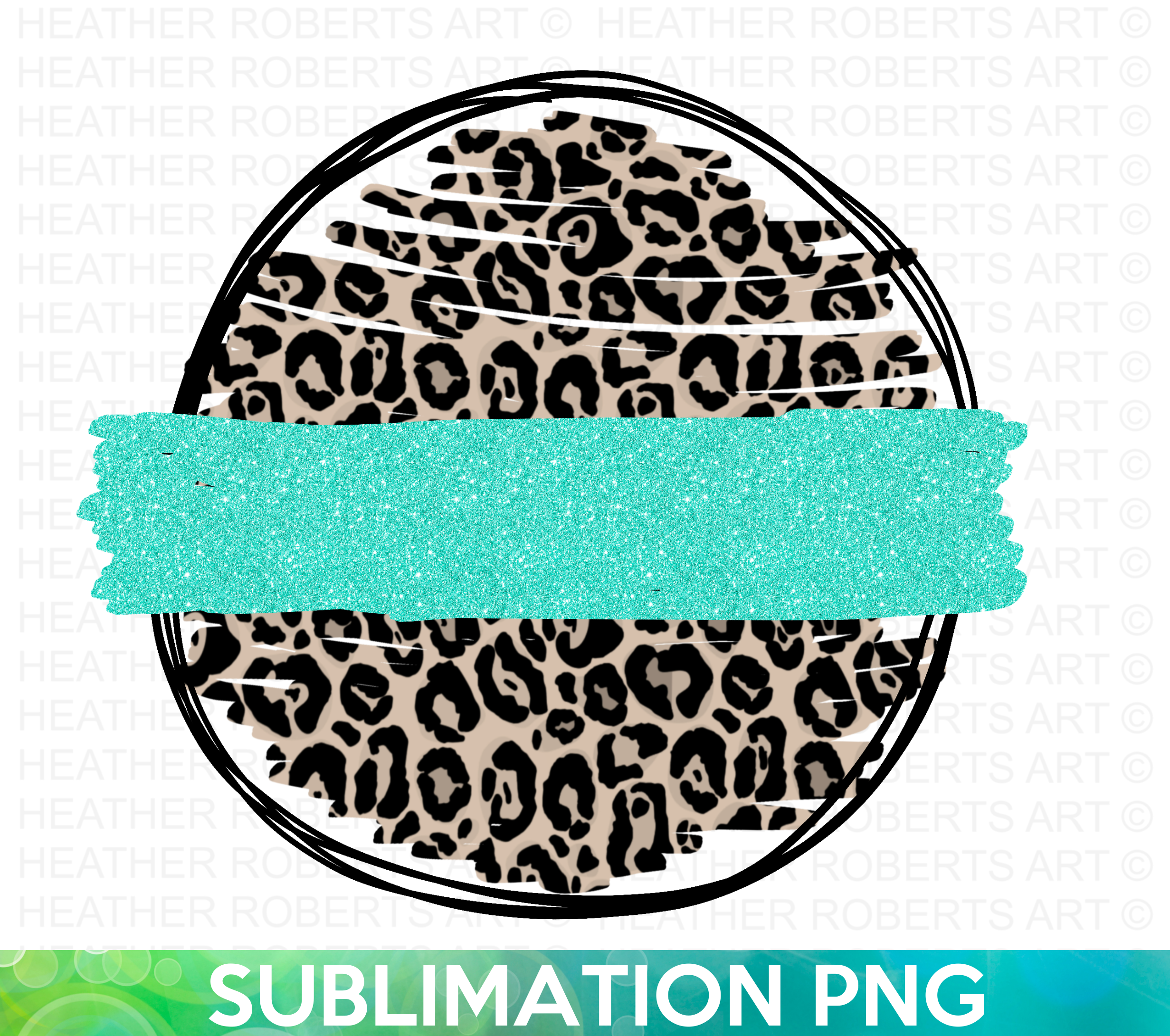Glitter Leopard Background Sublimation PNG