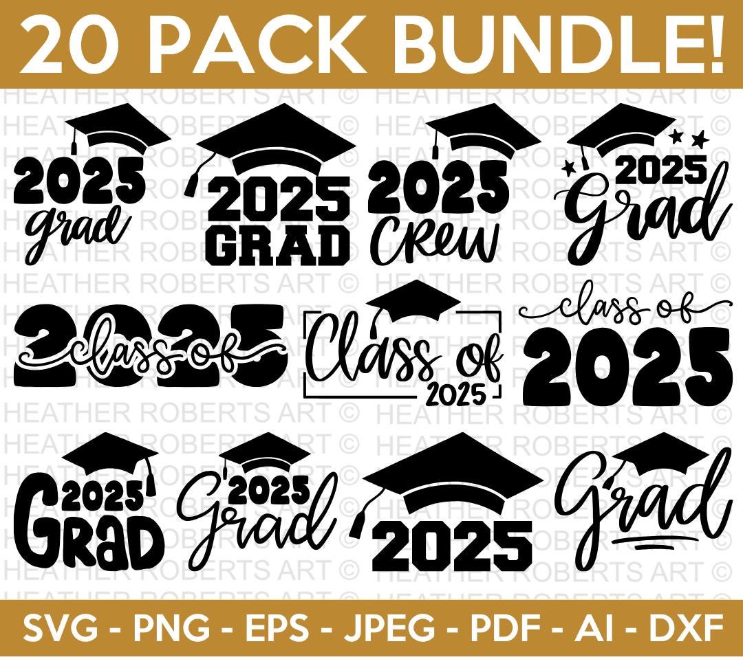 Graduation 2025 SVG Bundle