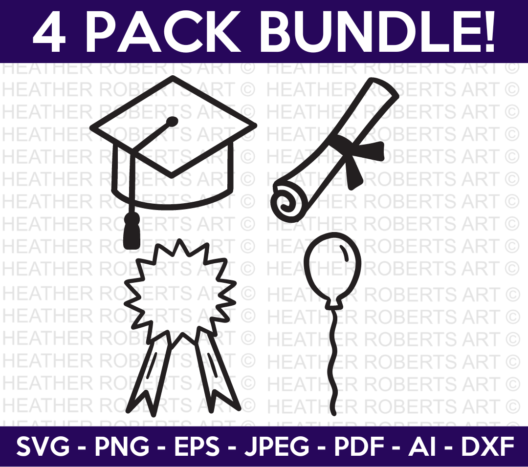Graduation Doodle SVG Bundle