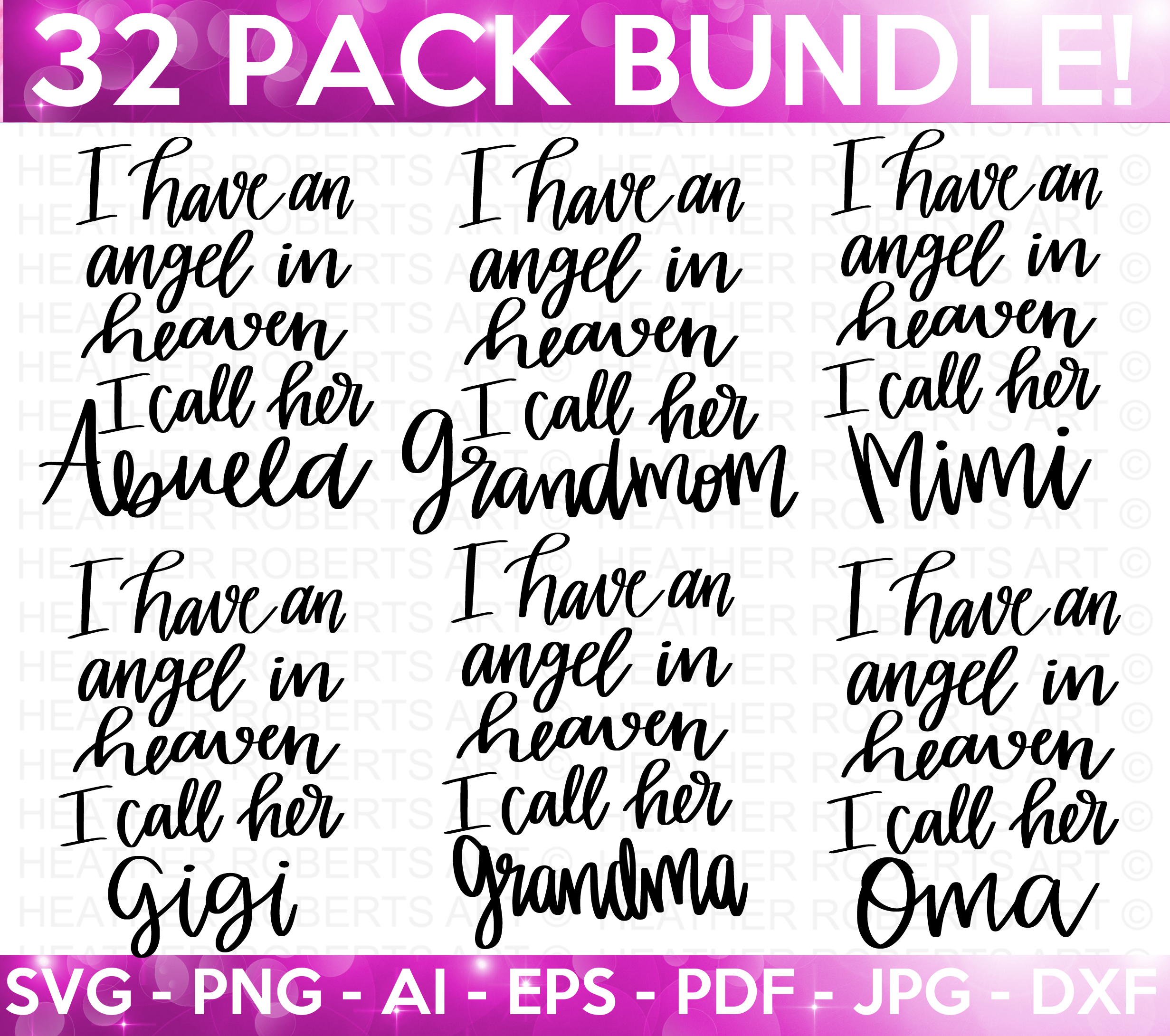 Grandma Memorial SVG Bundle