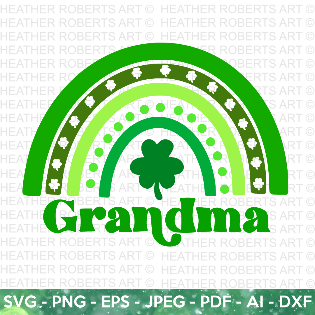 Grandma St. Patrick Rainbow Svg