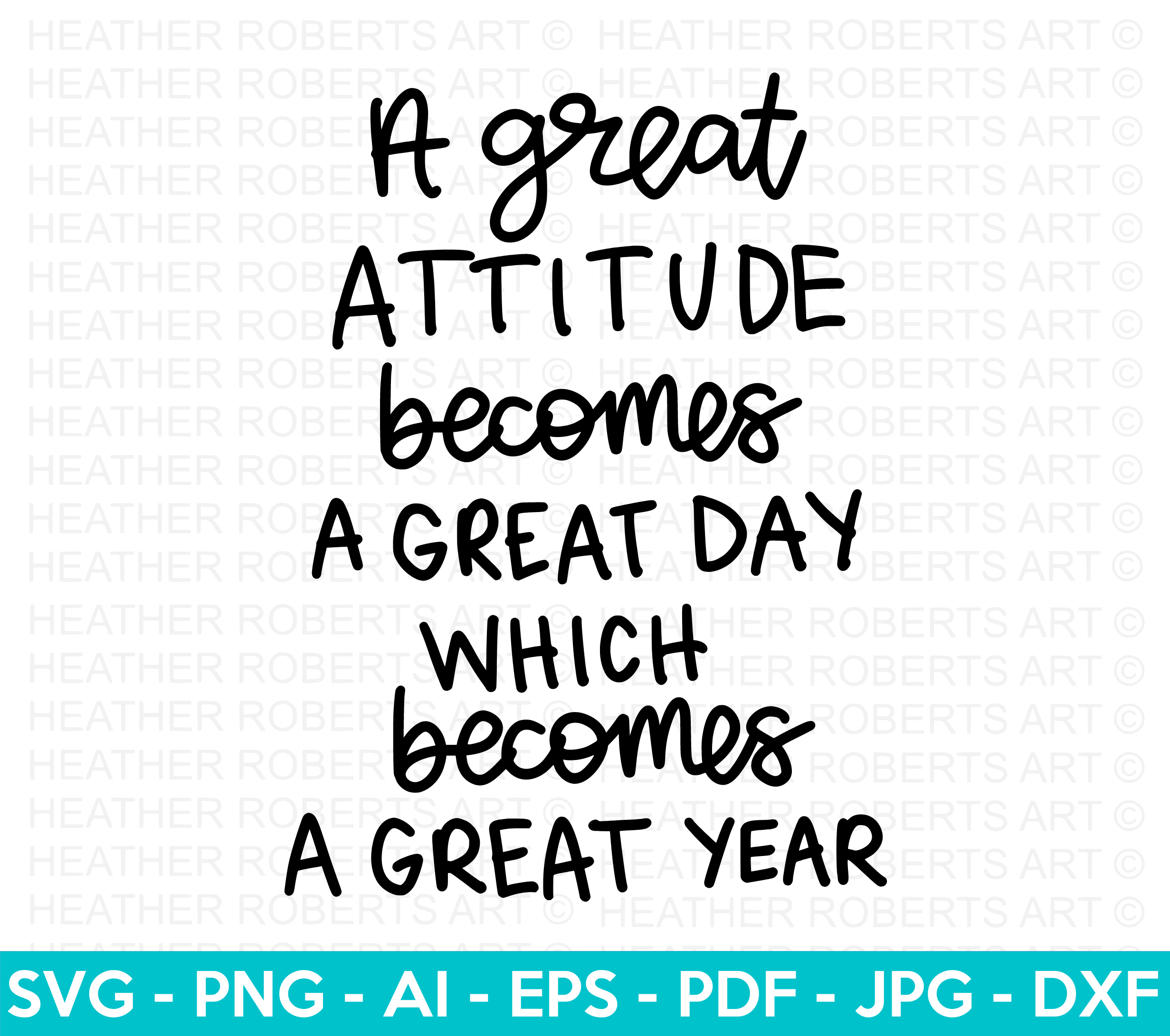 Great Attitude SVG