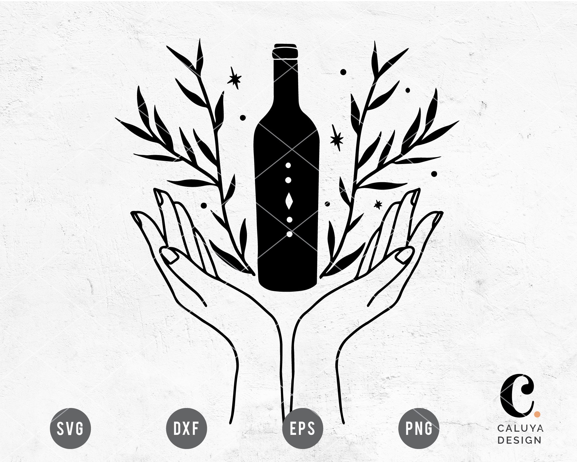Hand Holding Wine SVG