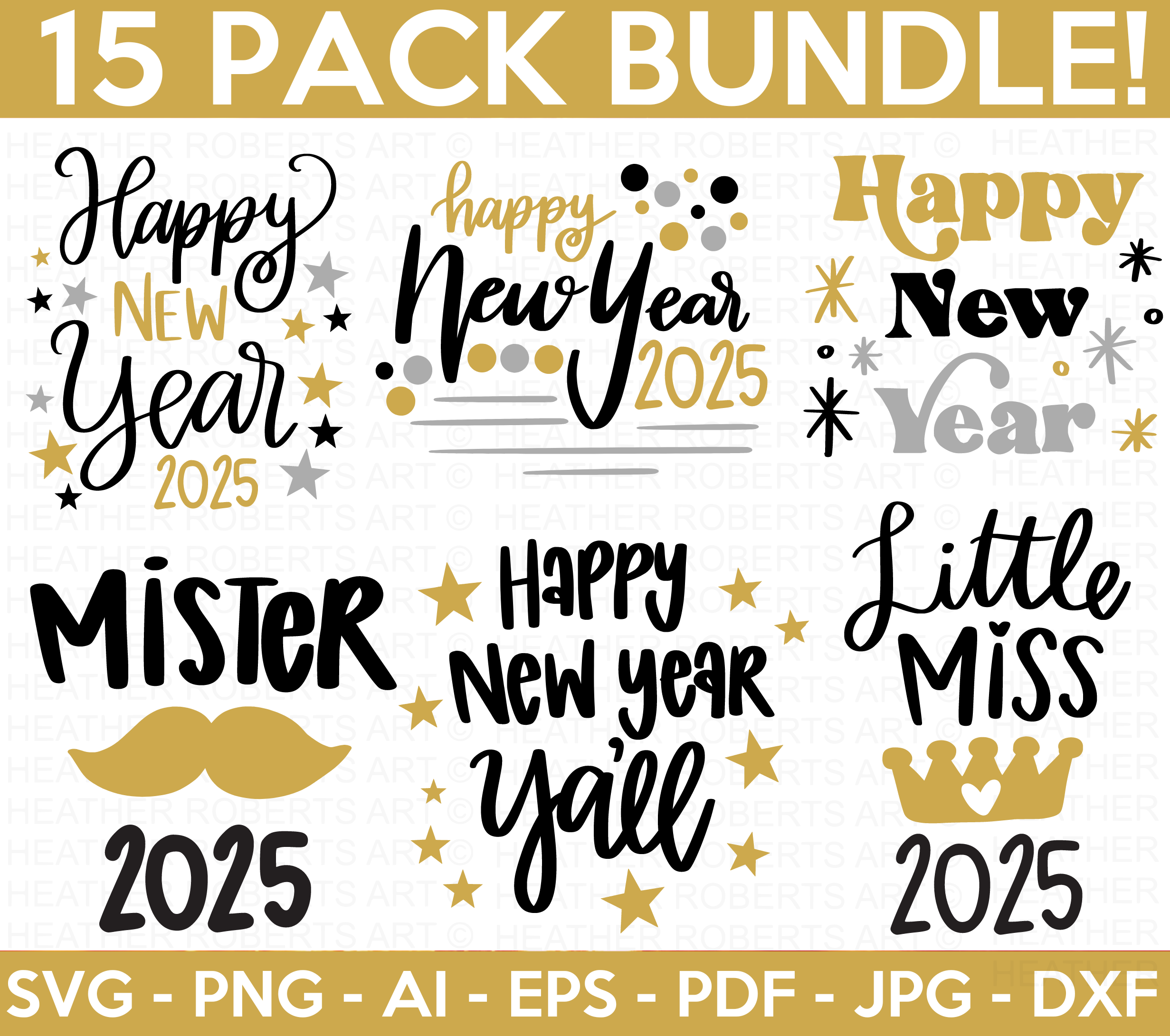 Happy New Year SVG Bundle