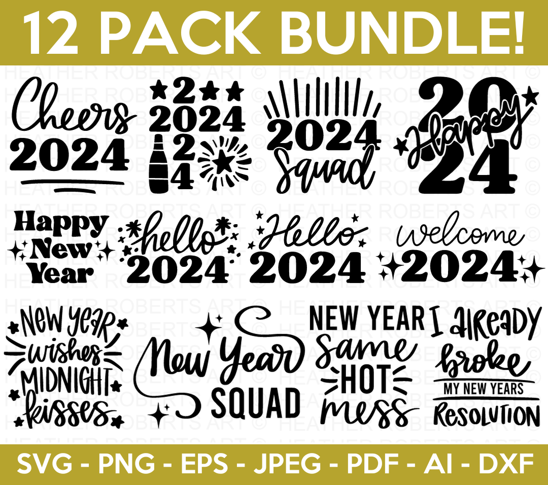 Happy New Year SVG Bundle