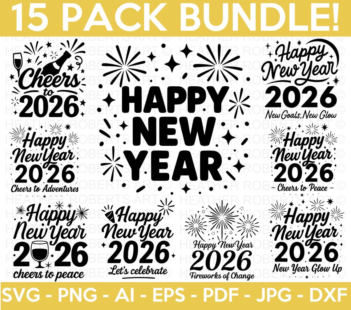 Happy New Year SVG Bundle