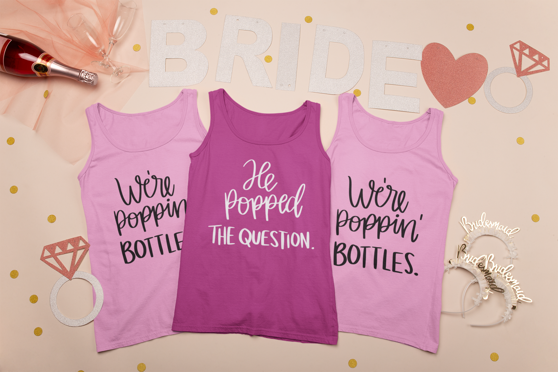 He Popped the Question SVG, Poppin' Bottles SVG