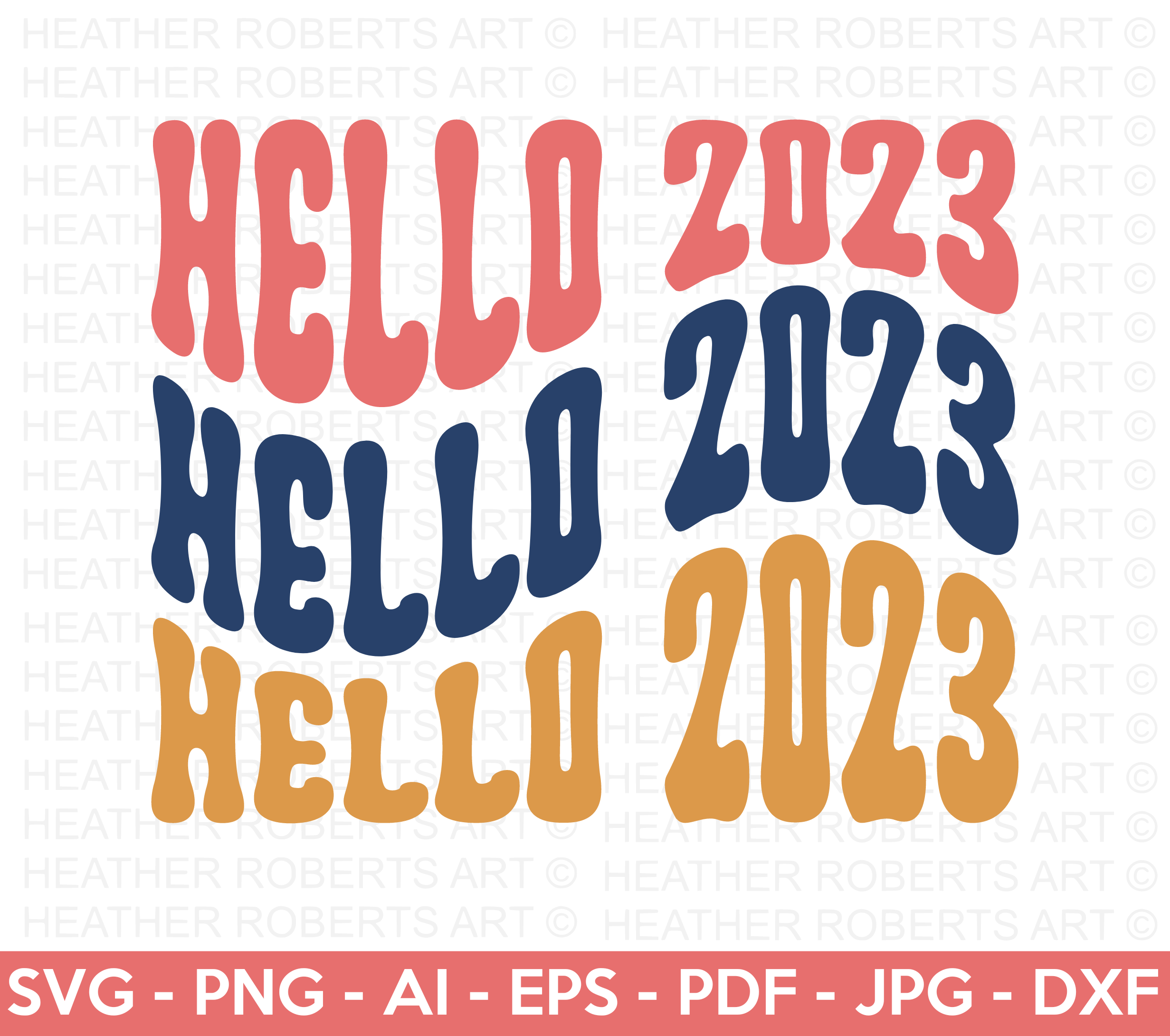 Hello 2023 Stacked SVG