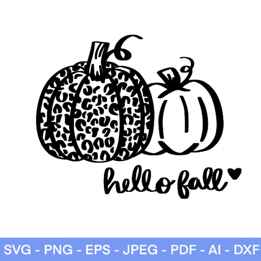 Hello Fall Pumpkin SVG