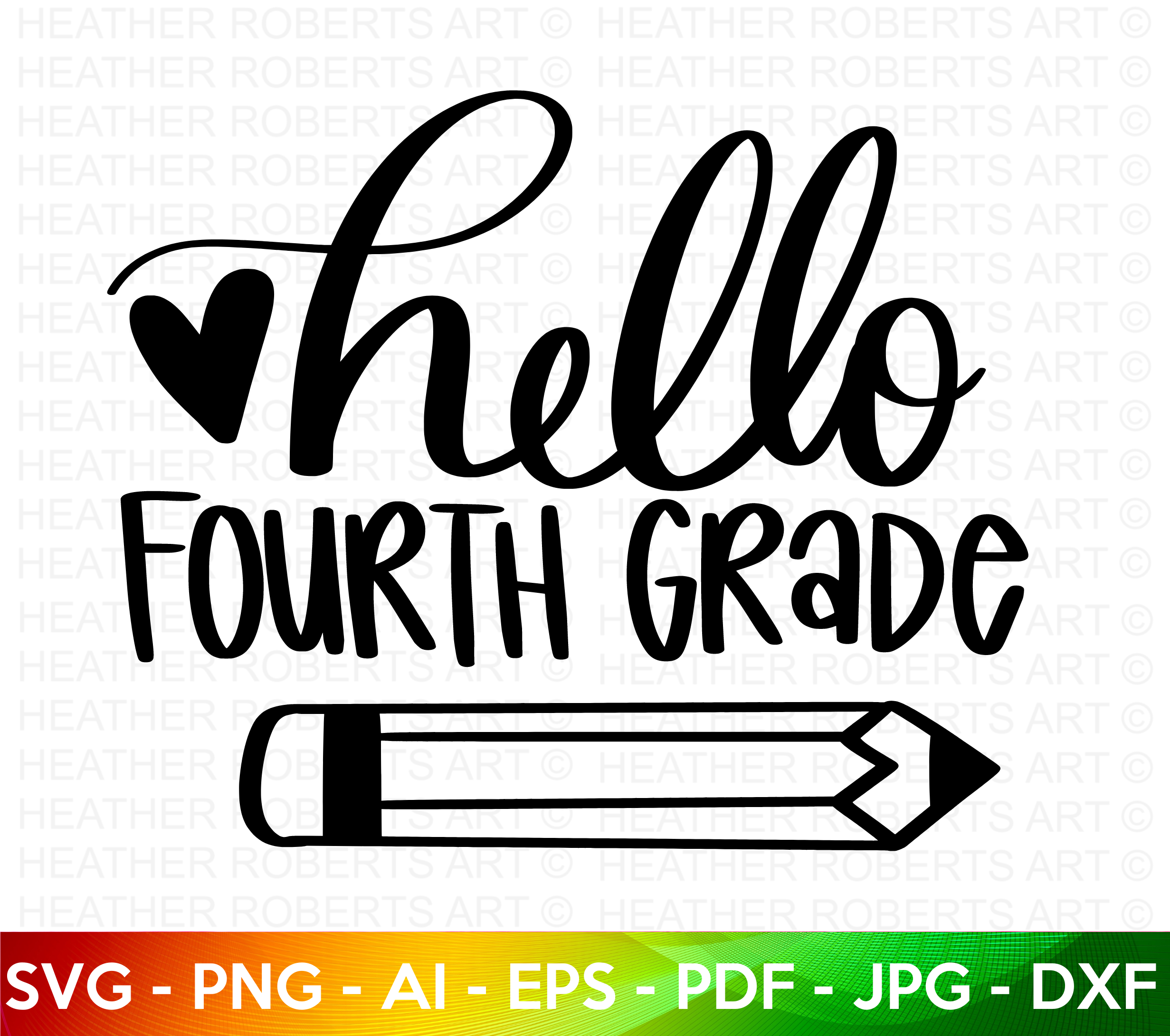 Hello Fourth Grade SVG