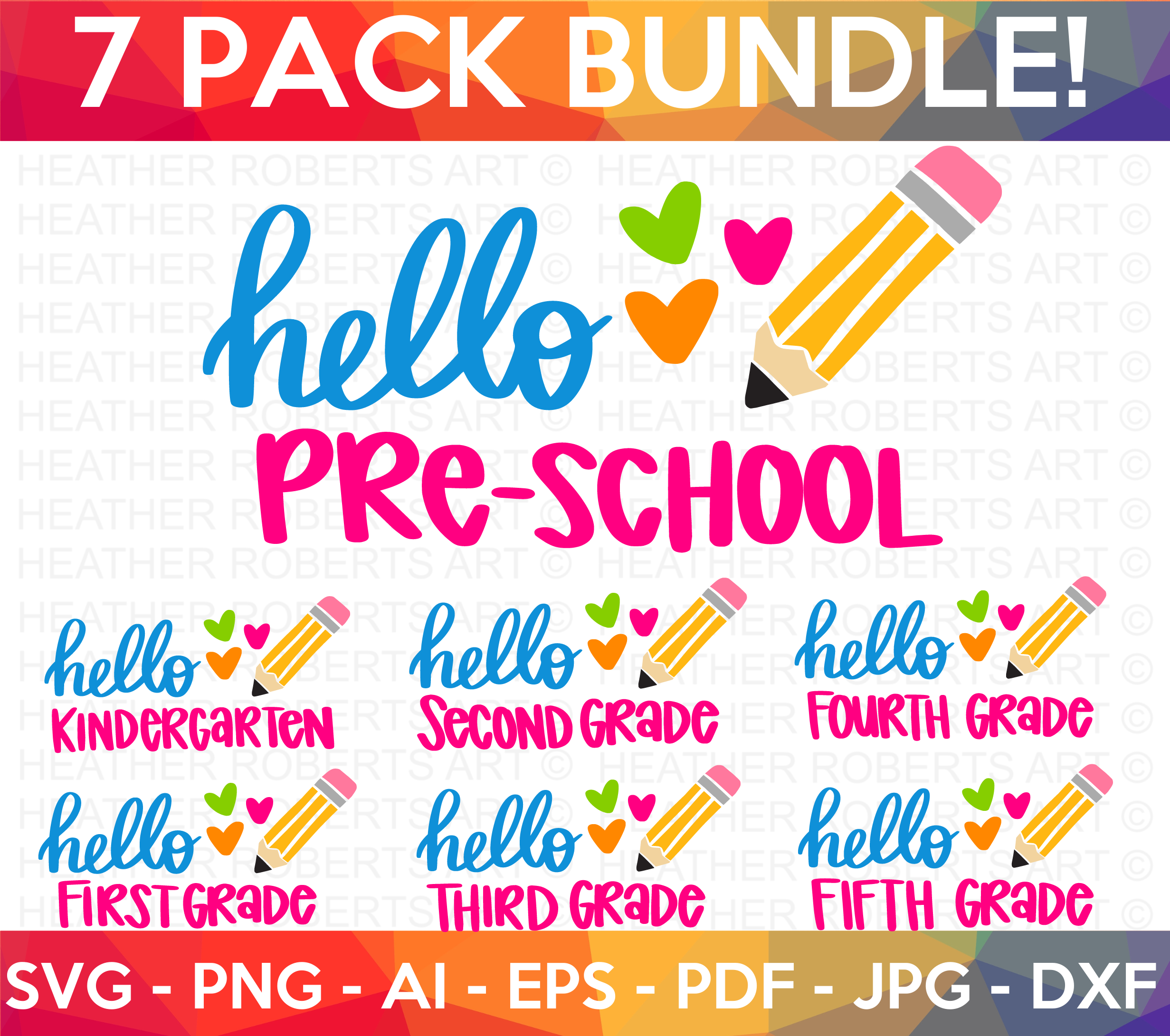 Hello School SVG Bundle