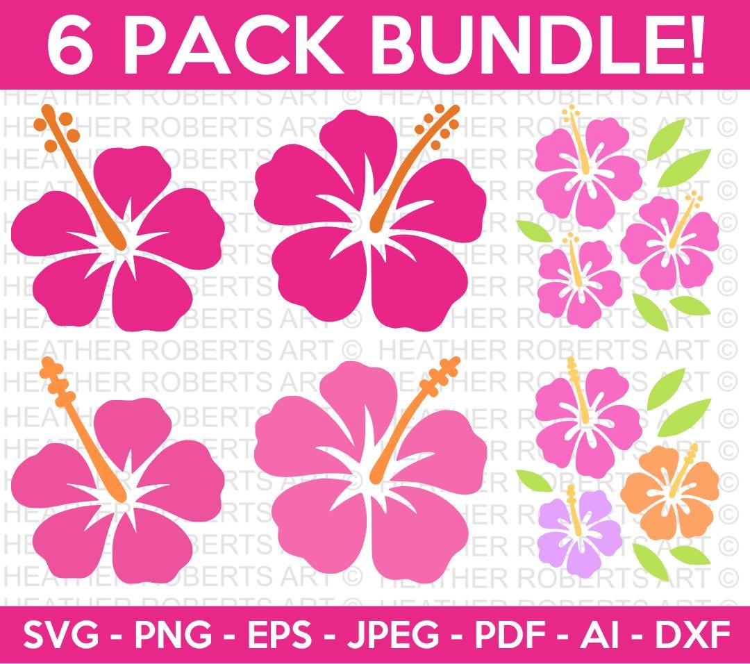 Hibiscus Flower SVG Bundle