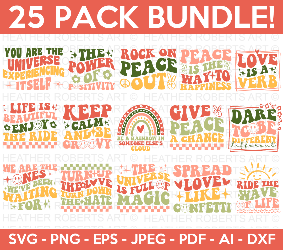 Hippie Retro SVG Bundle