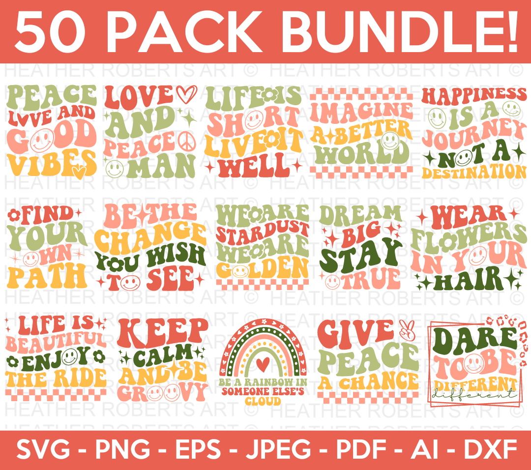 Hippie Retro SVG Bundle