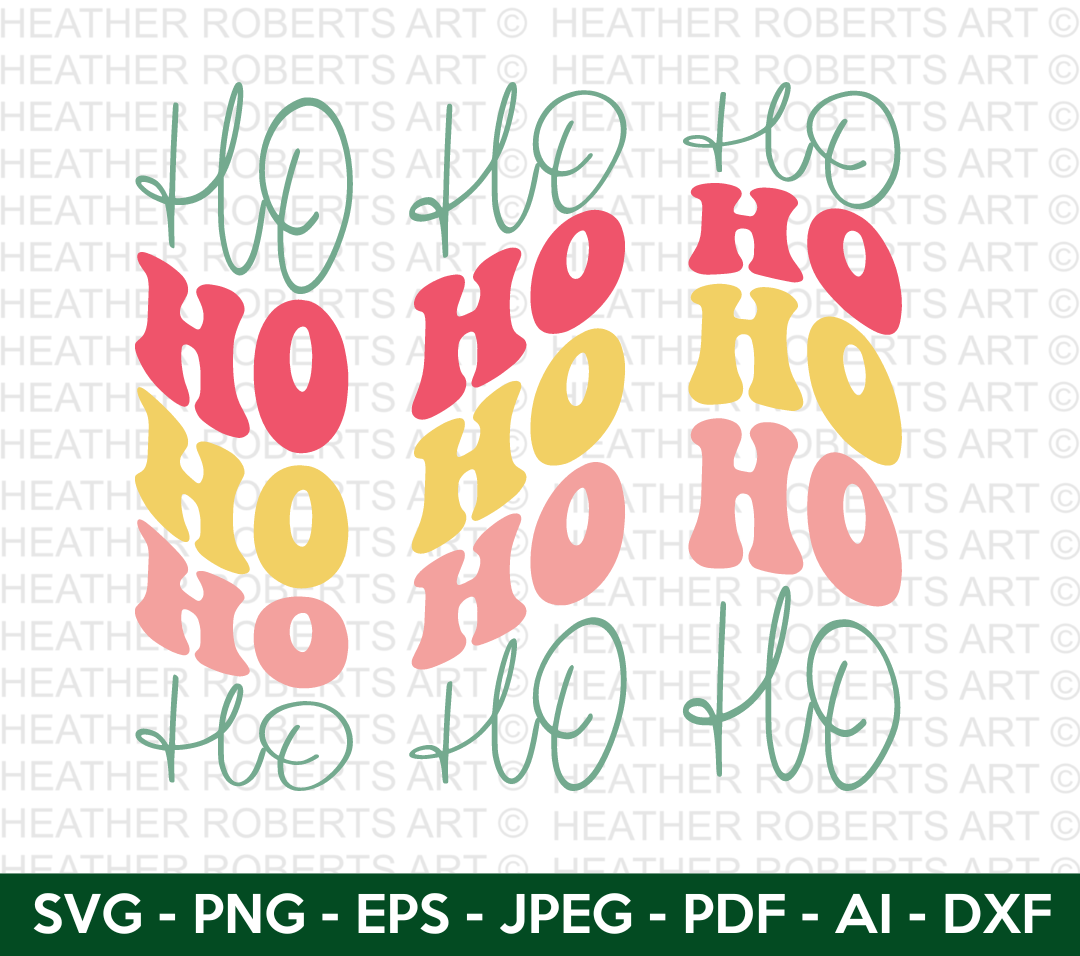 Ho Ho Ho Retro SVG
