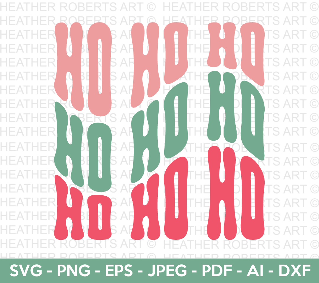 Ho Ho Ho Retro SVG