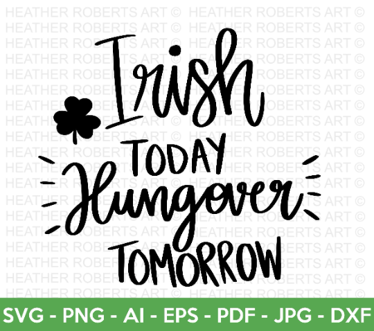 Hungover Tomorrow SVG