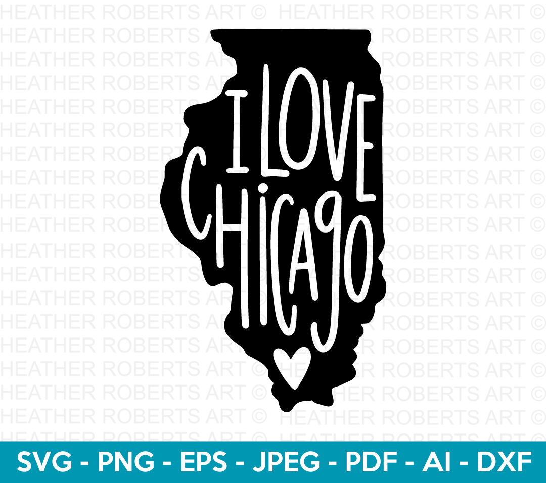 I Love Chicago Illinois SVG