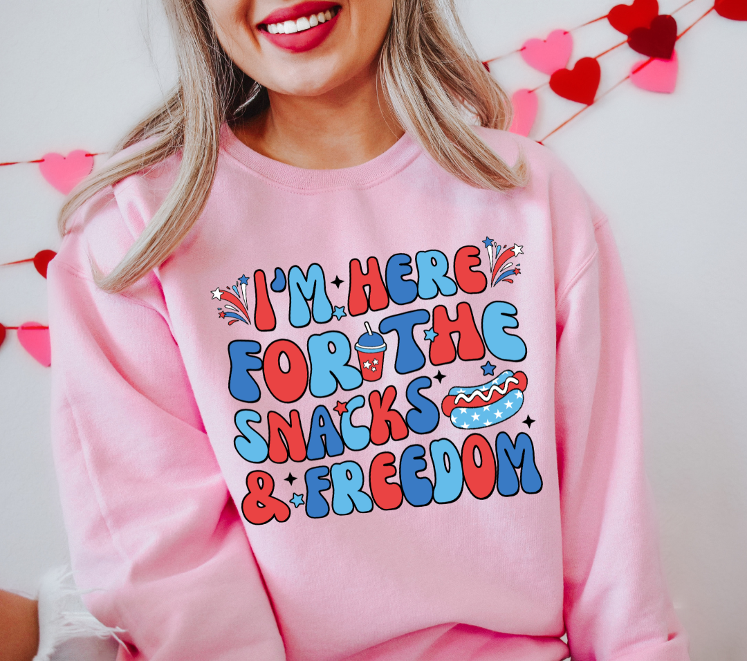 Im Here For The Snack Freedom PNG Sublimation
