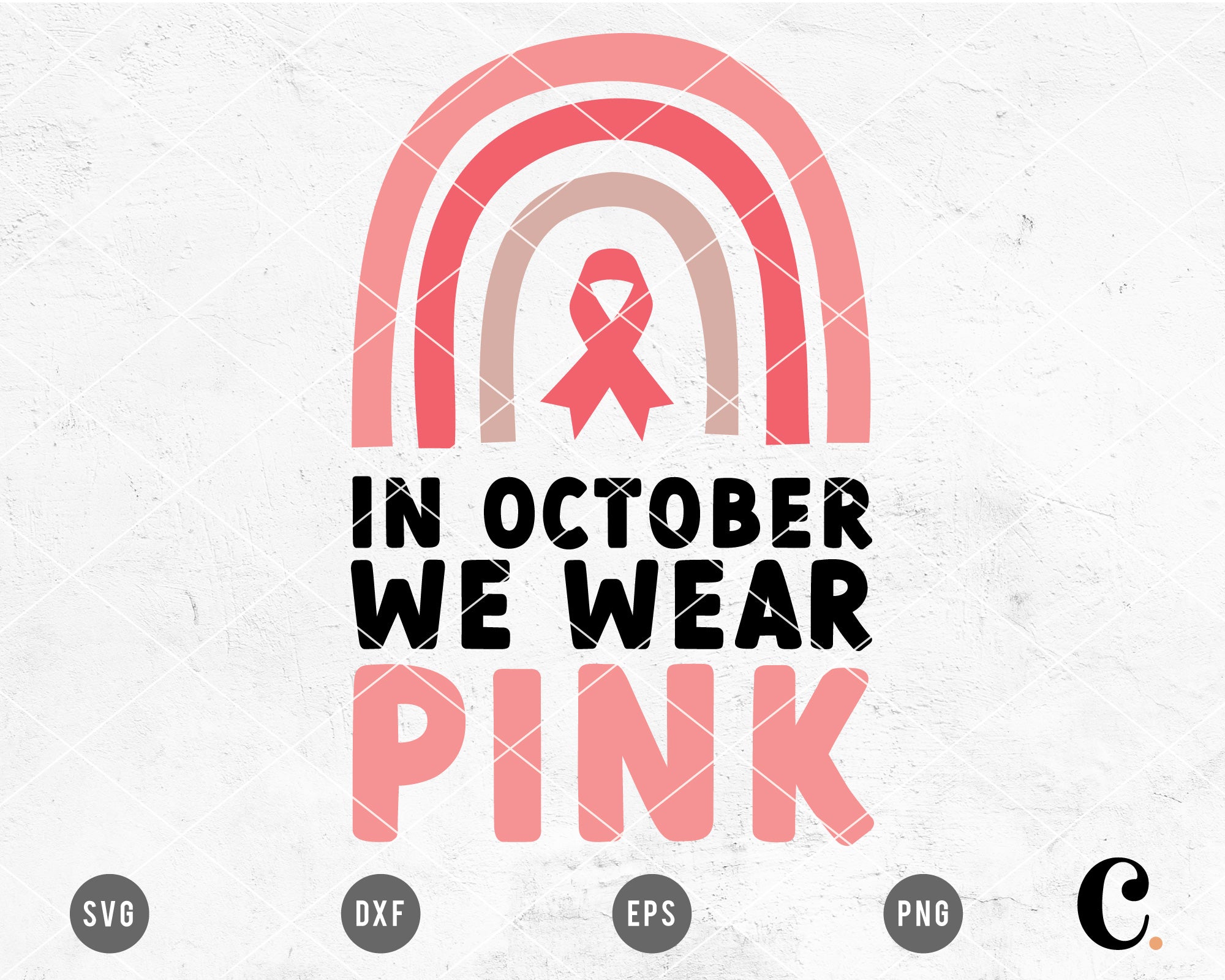 In October We Wear Pink SVG
