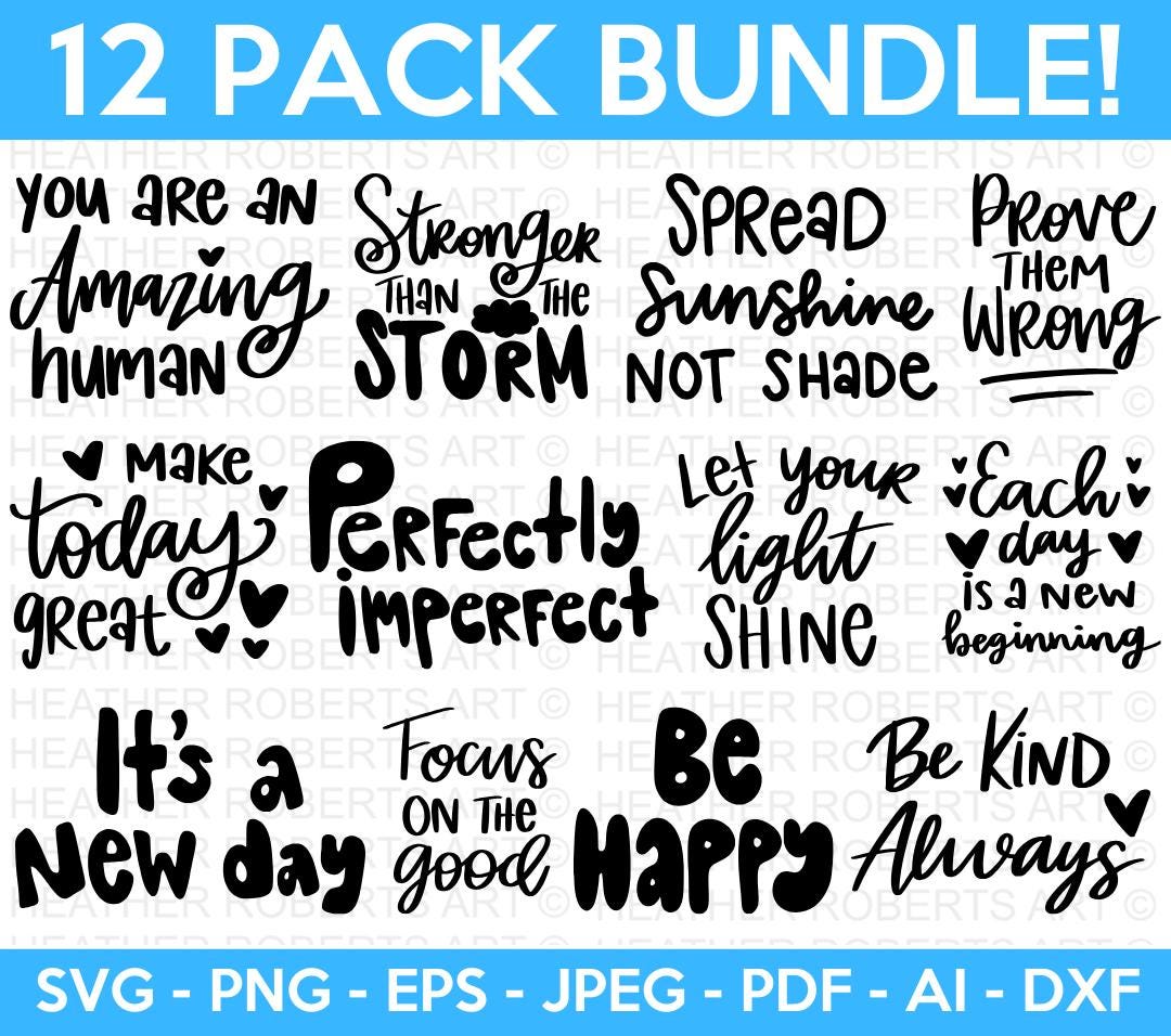 Inspirational Quotes SVG Bundle
