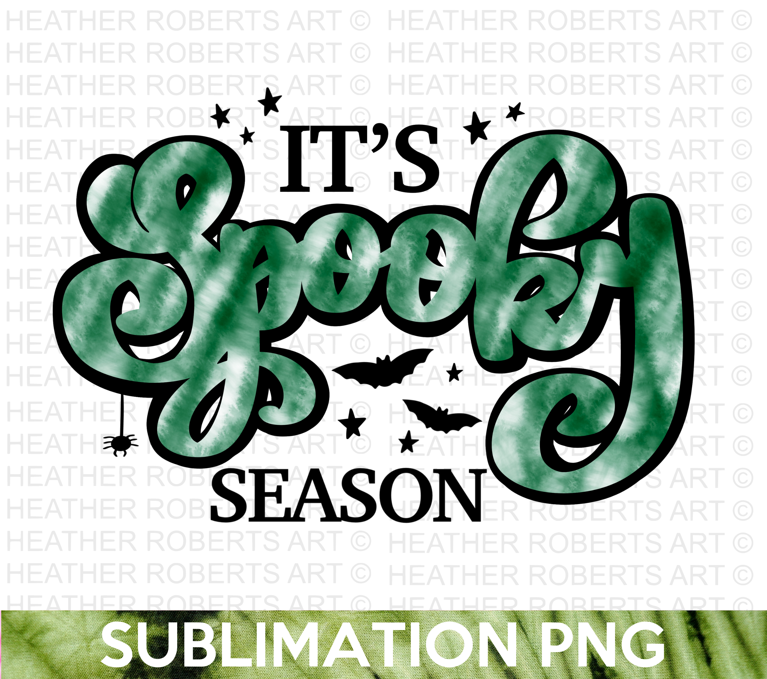 It's Spooky Season Green Halloween Sublimation PNG