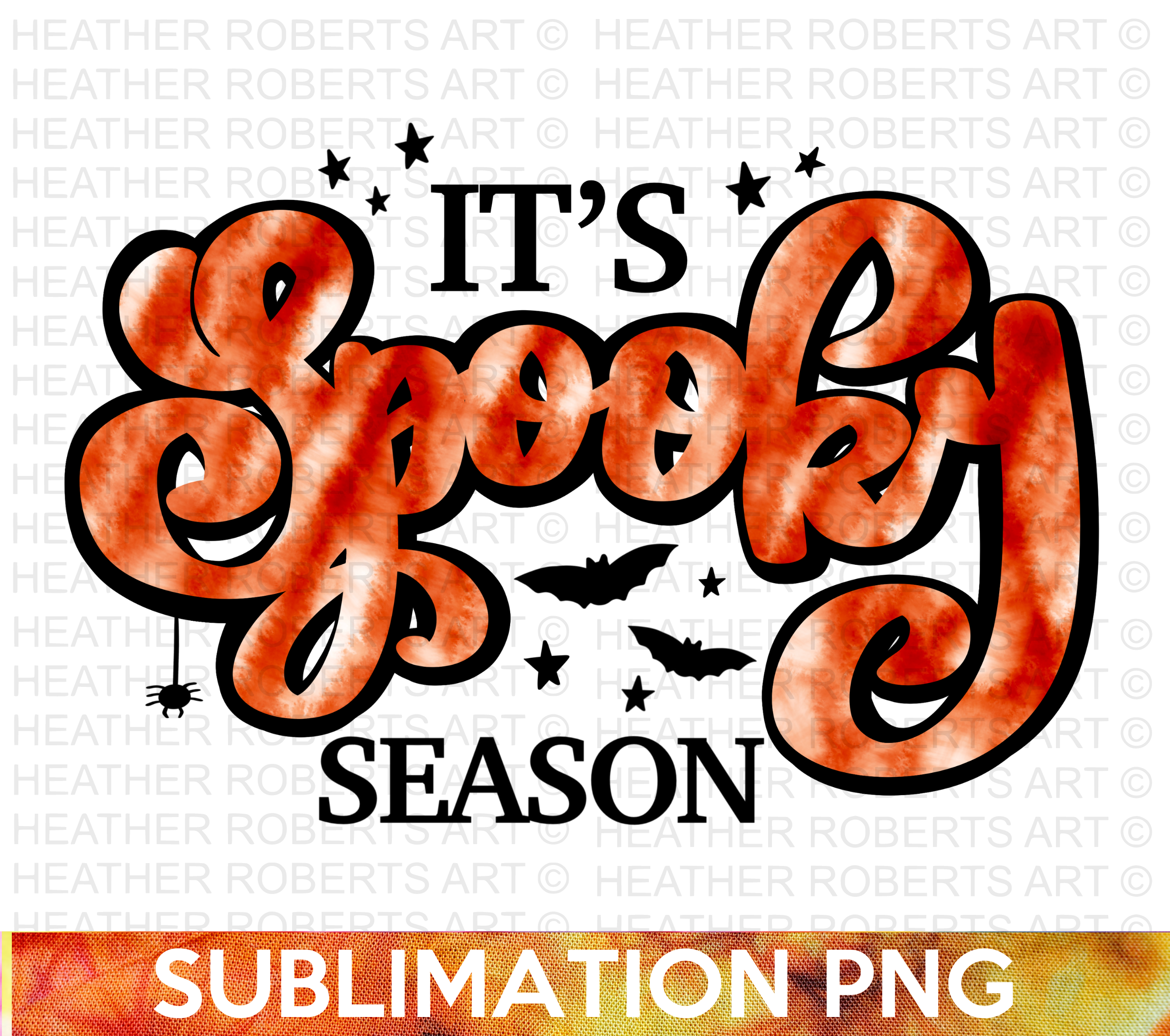 It's Spooky Season Orange Halloween Sublimation PNG
