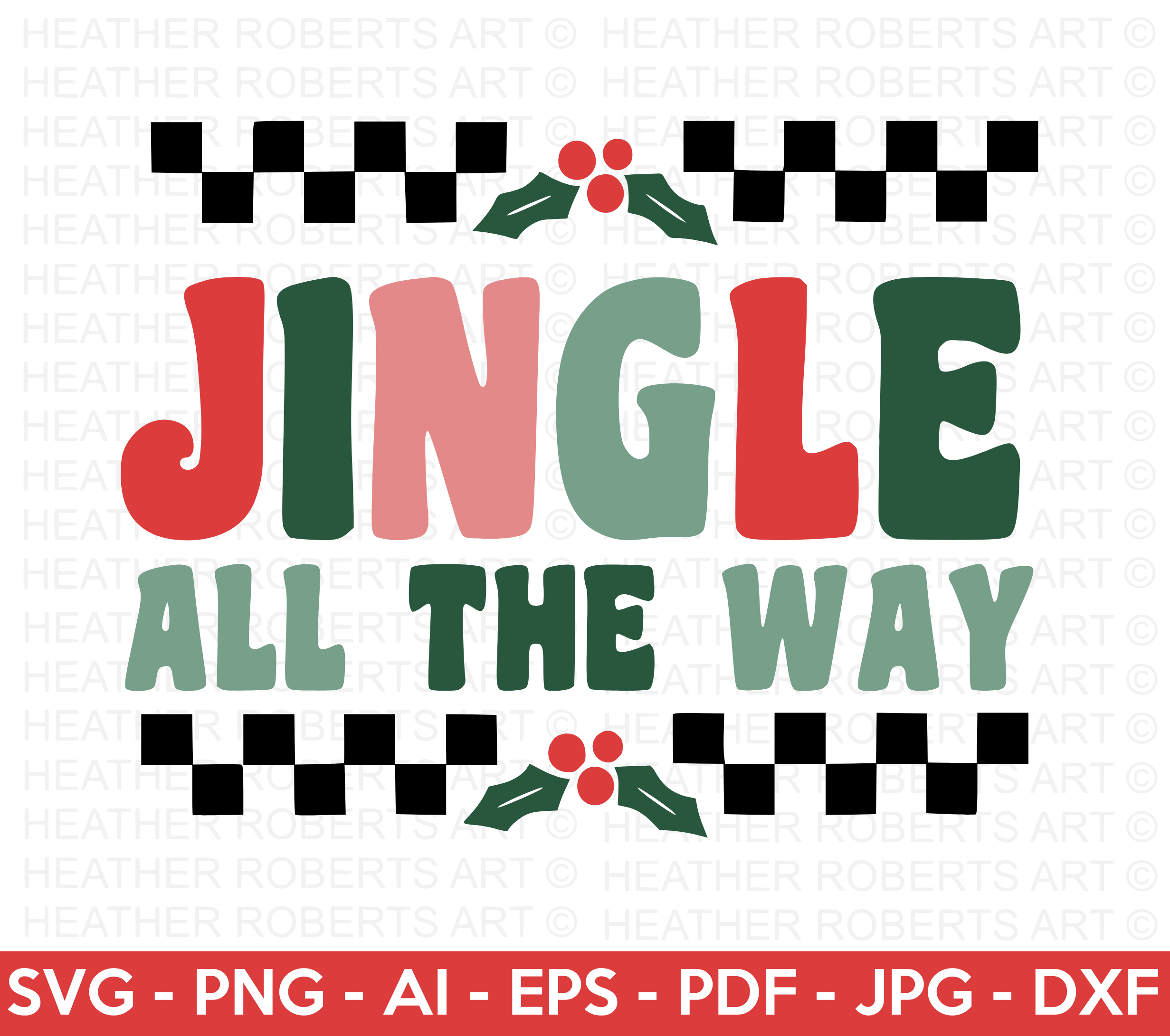 Jingle All The Way Retro SVG