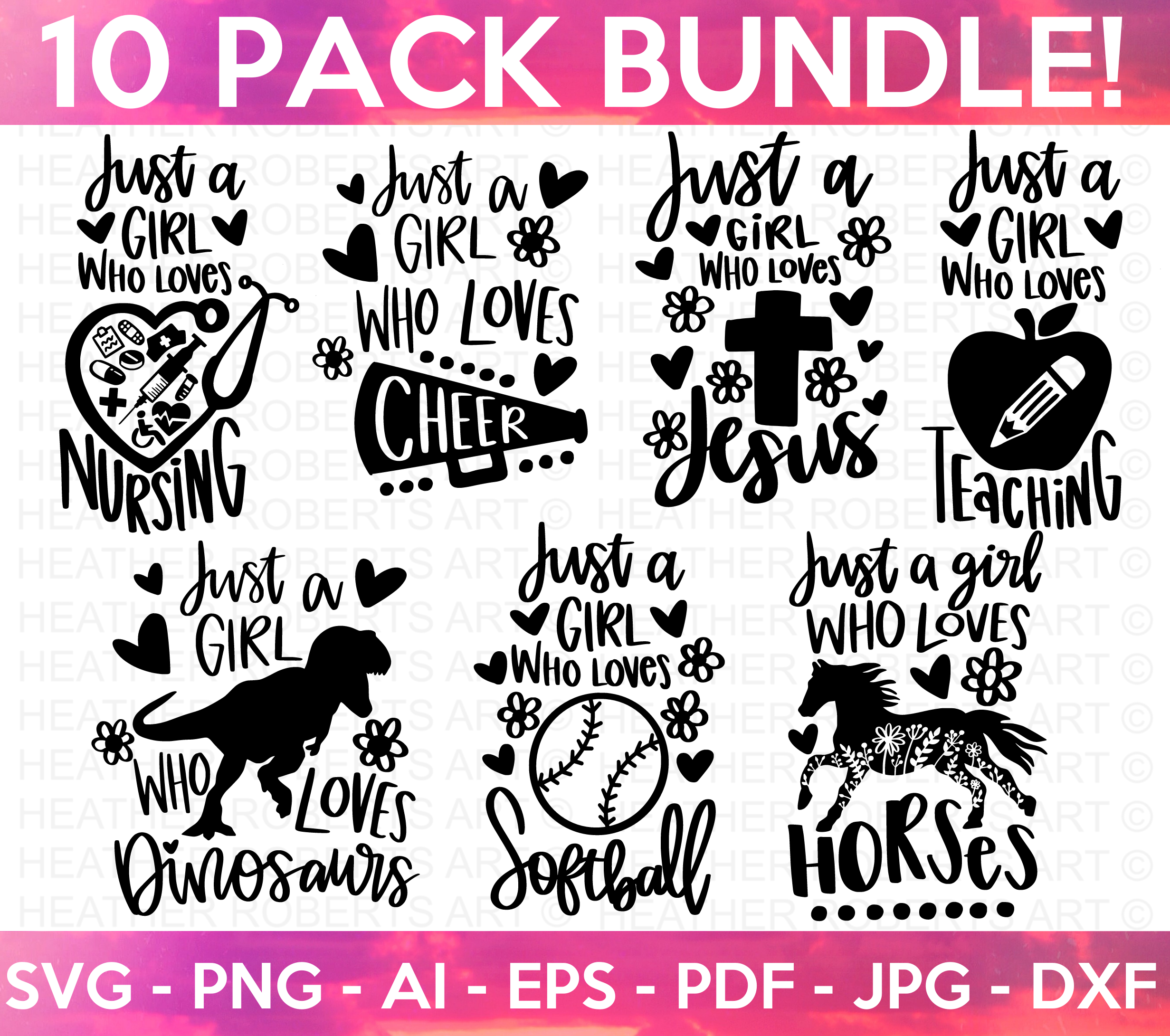 Just a Girl SVG Bundle