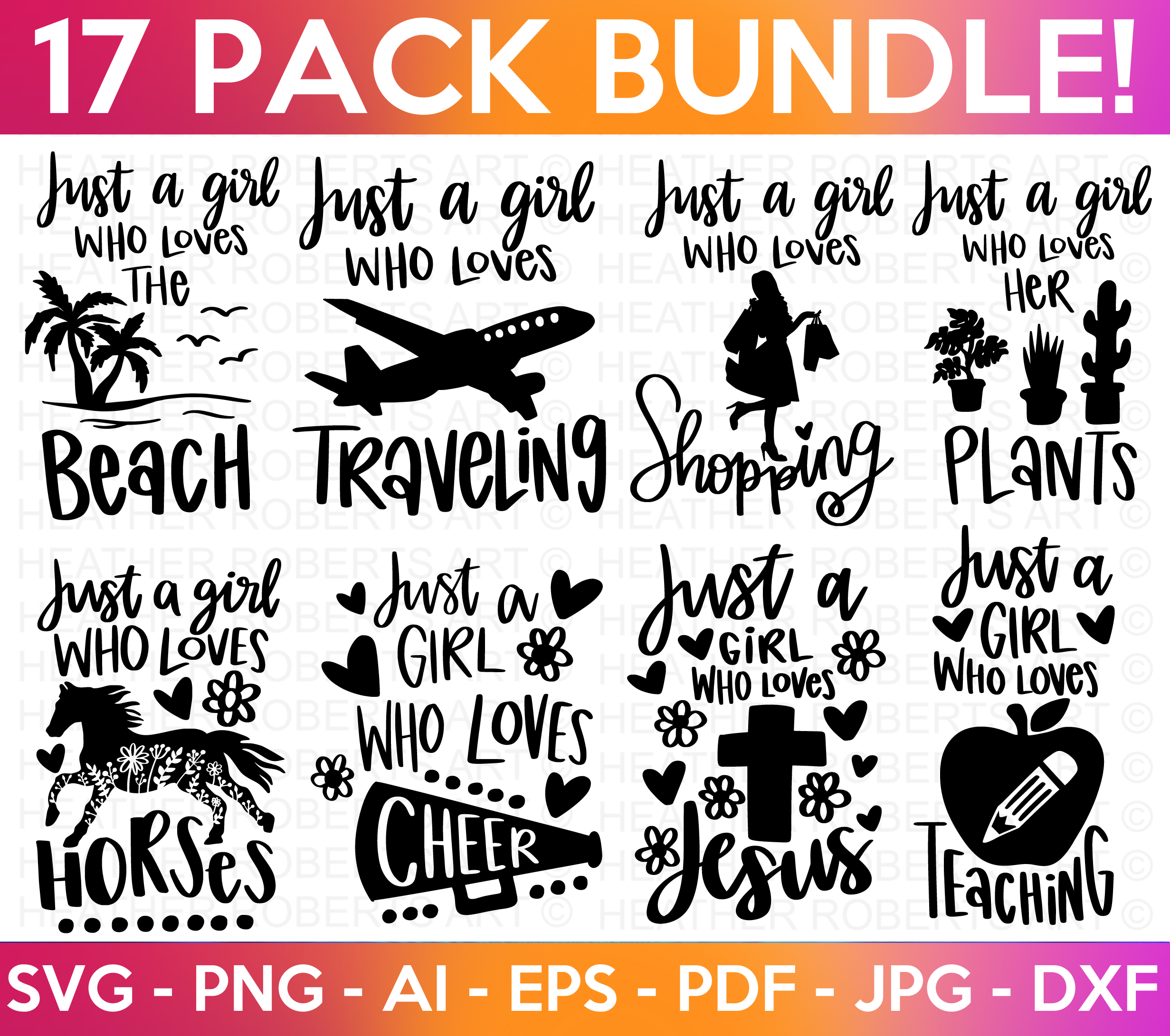 Just a Girl SVG Bundle