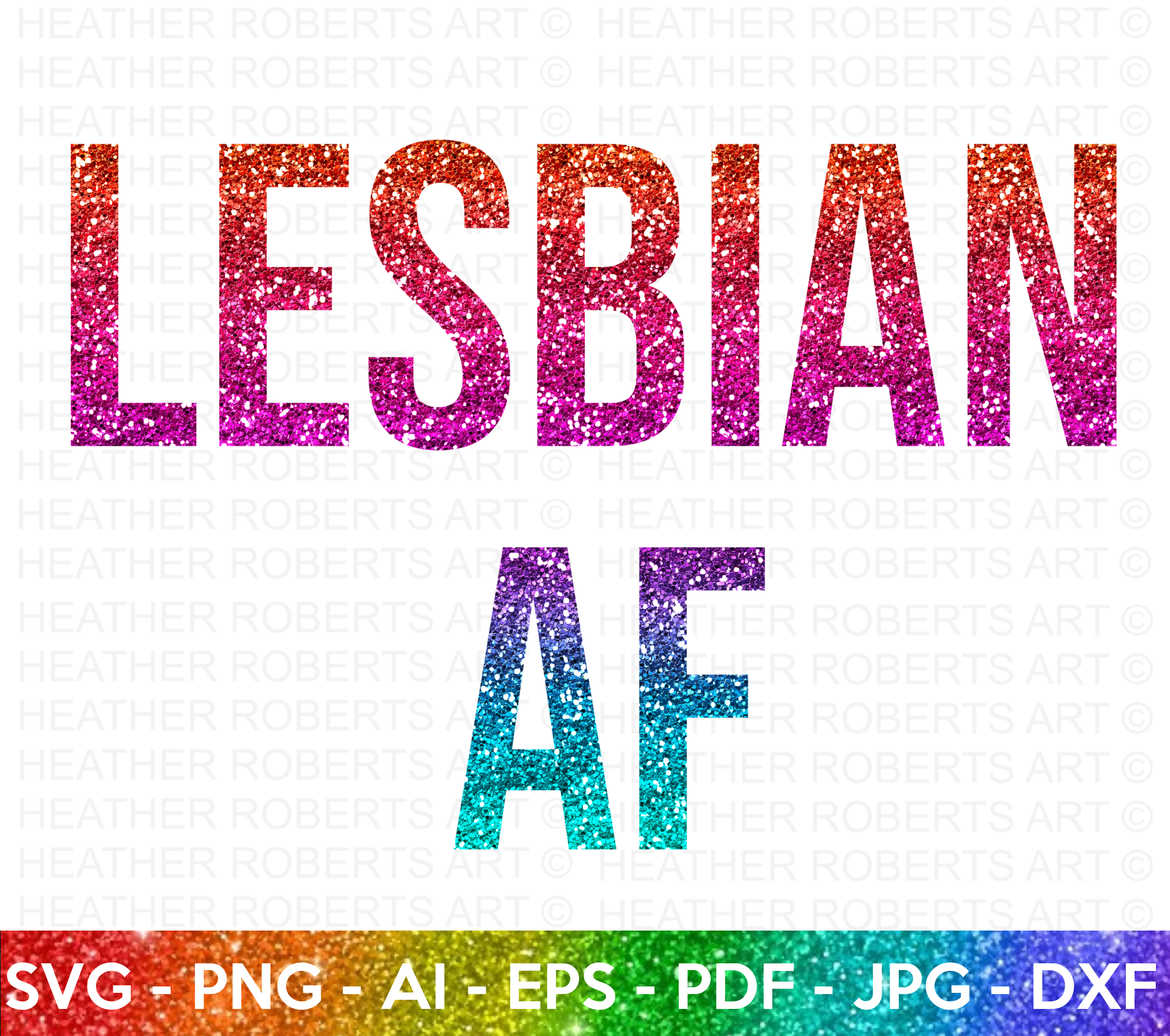 Lesbian AF Sublimation PNG