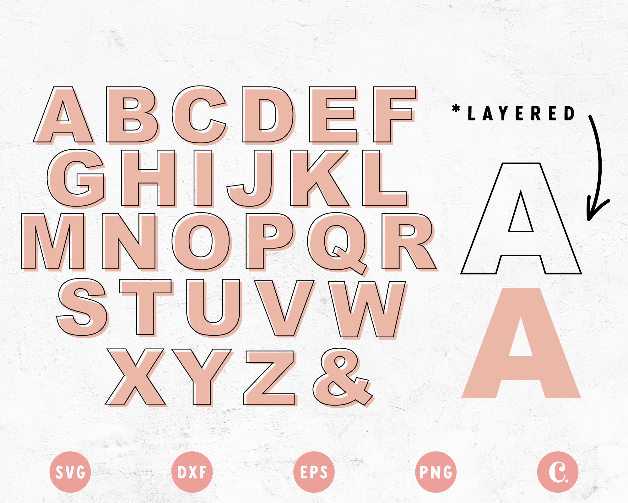 Letter with Outline SVG