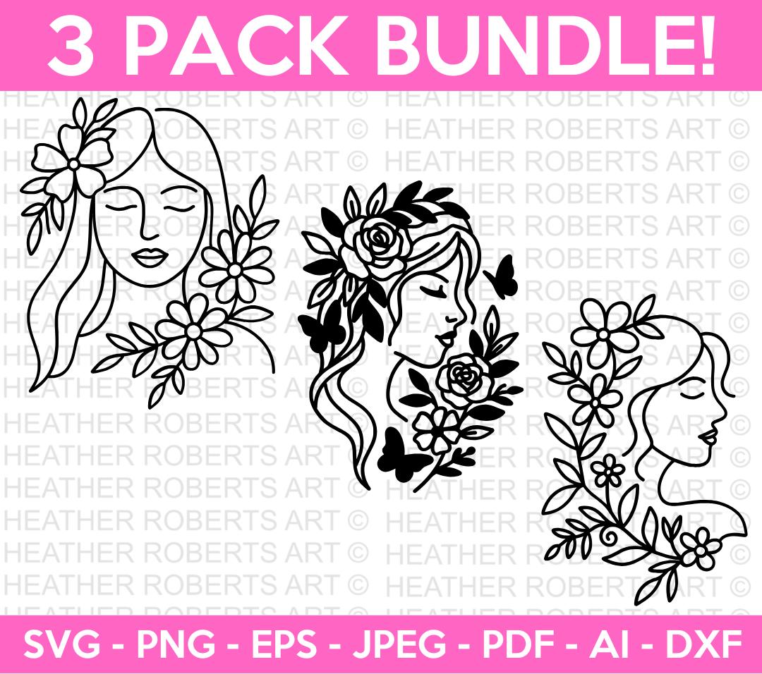 Line Art Women SVG Bundle