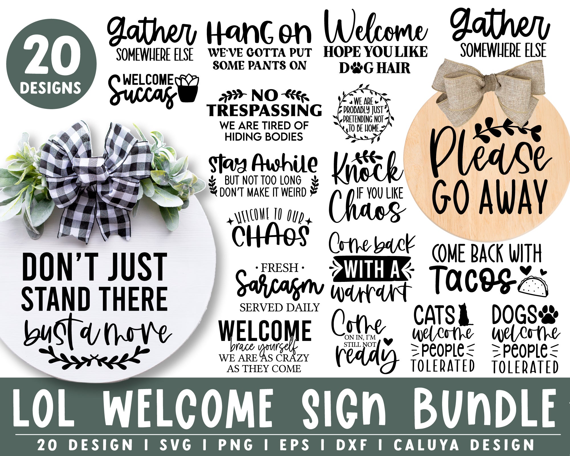 LOL Welcome Sign SVG Bundle | 20 Bundle