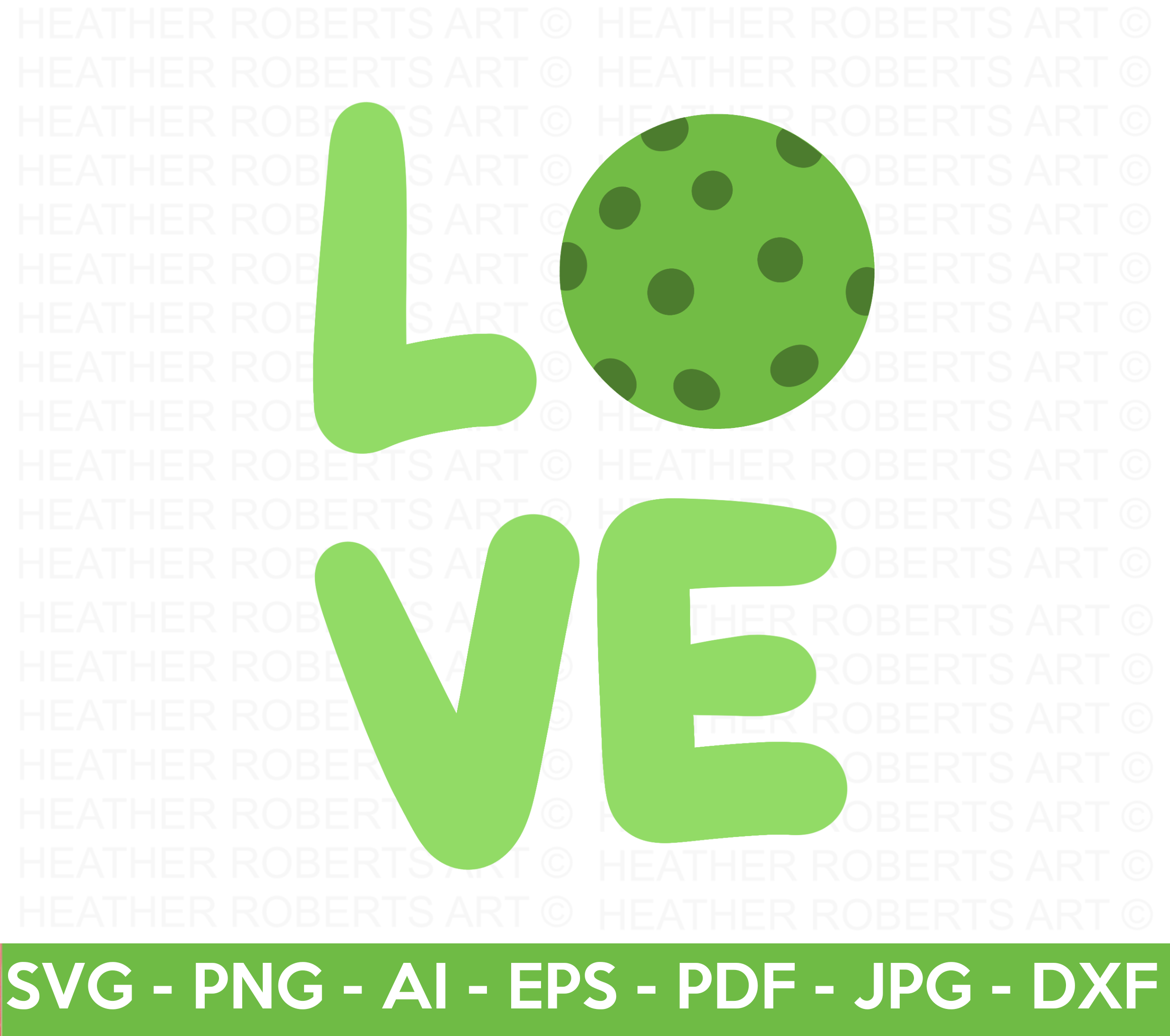 Love Pickleball SVG