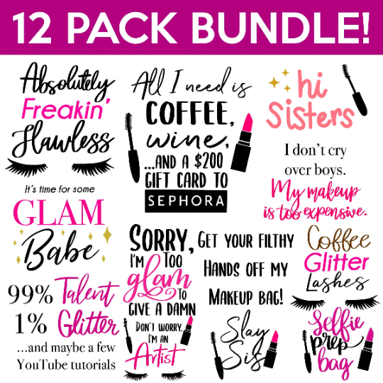 Makeup Quotes SVG Bundle
