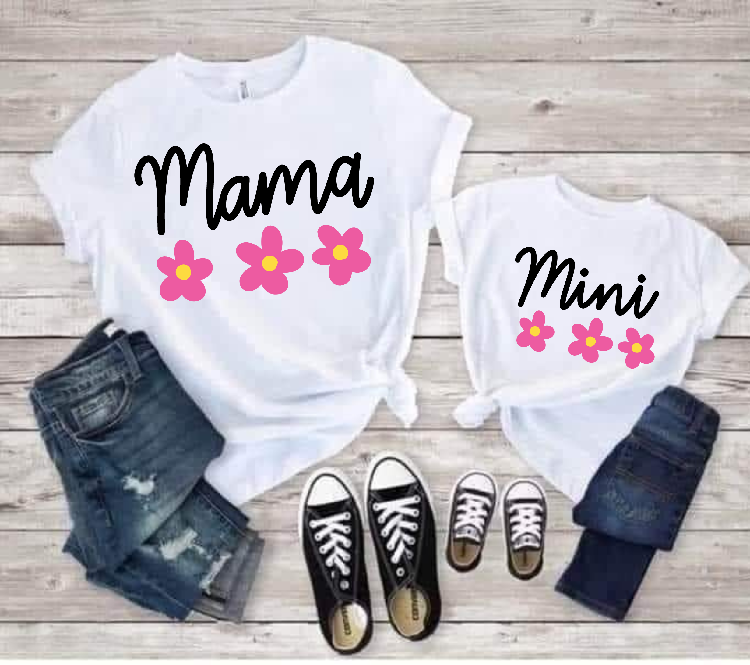 Mama and Mini Matching Flowers SVG
