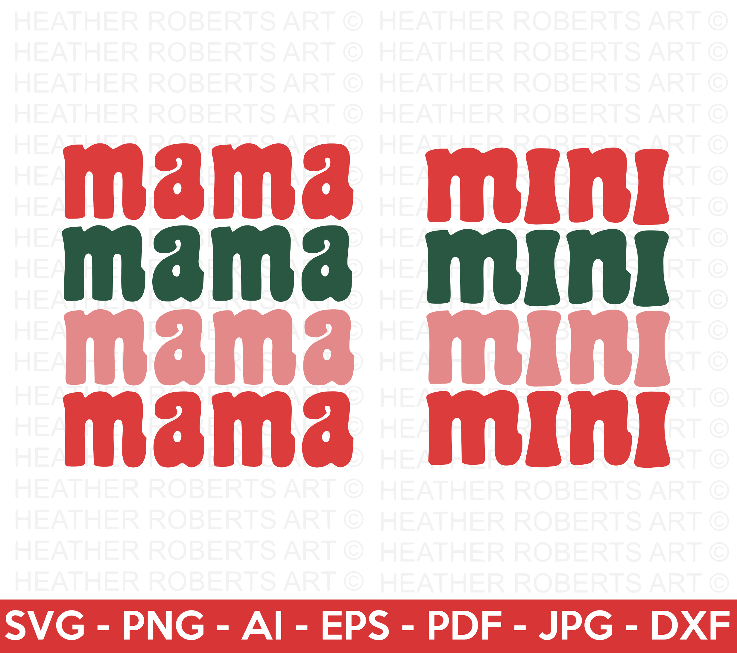 Mama and Mini Retro SVG