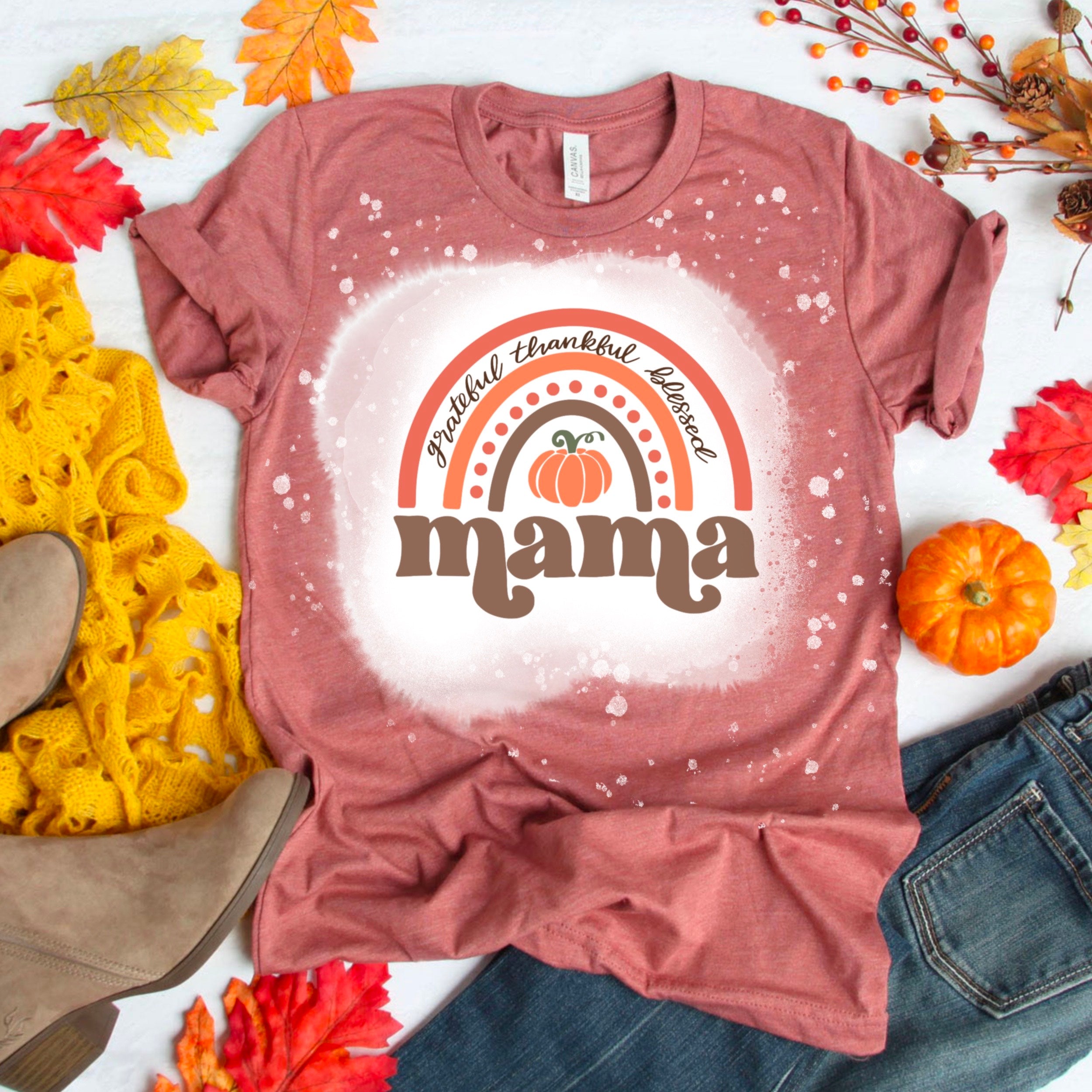 Mama Fall Rainbow SVG