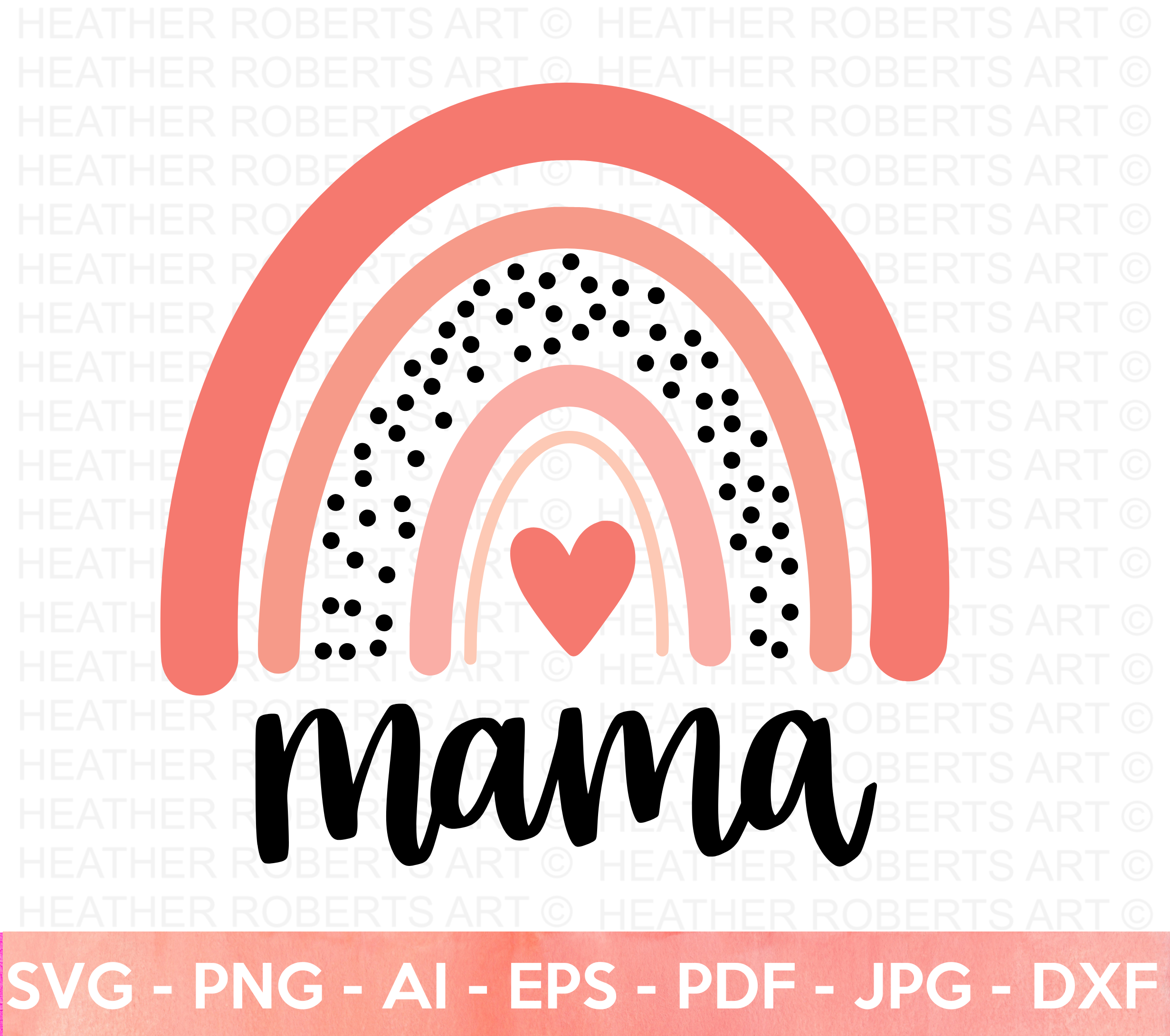 Mama Rainbow SVG