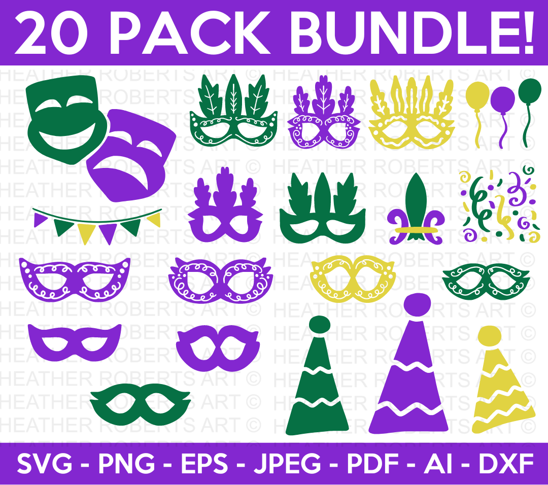 Mardi Gras Clipart SVG Bundle