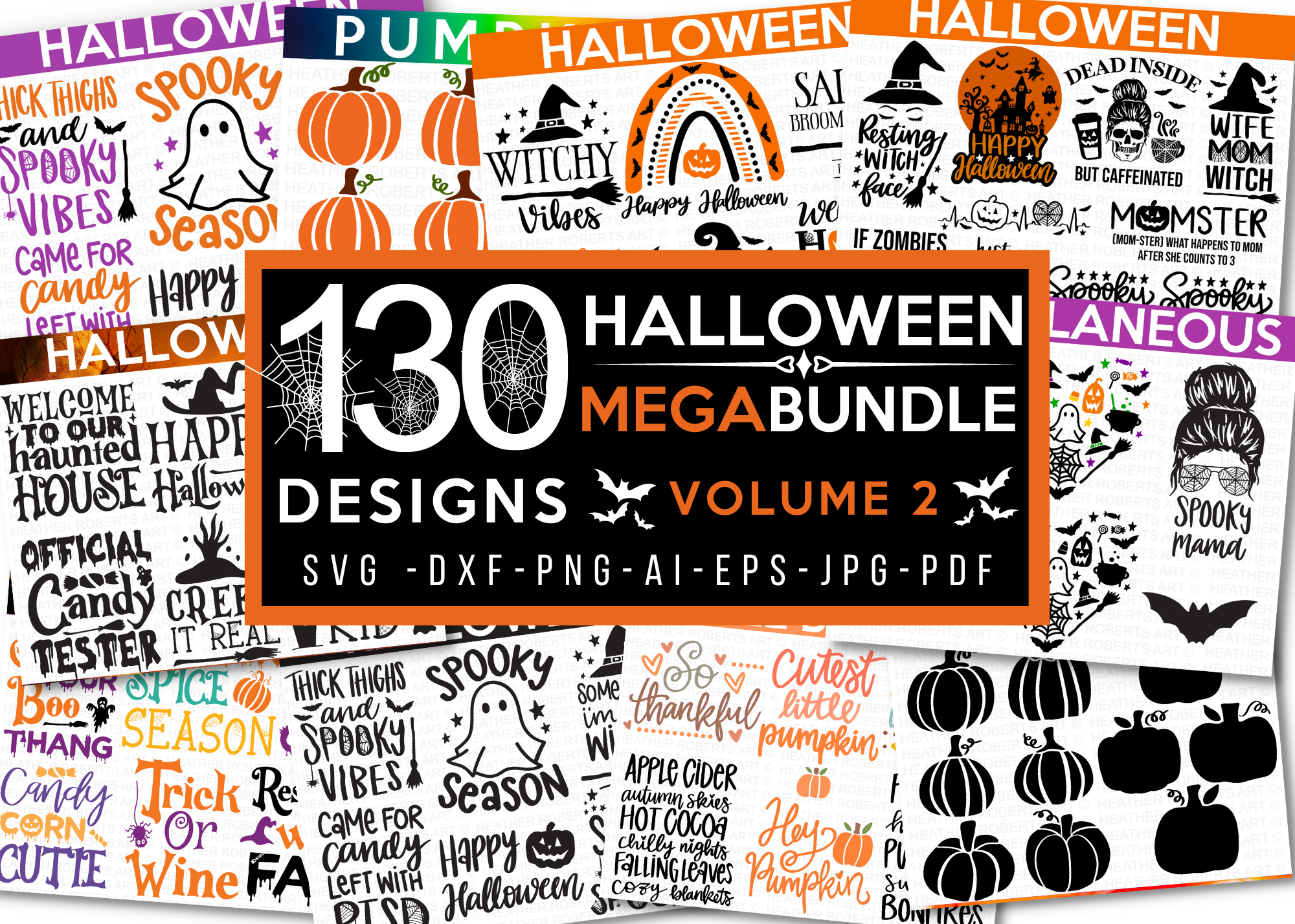 MEGA HALLOWEEN BUNDLE - VOLUME 2 - 130+ Designs