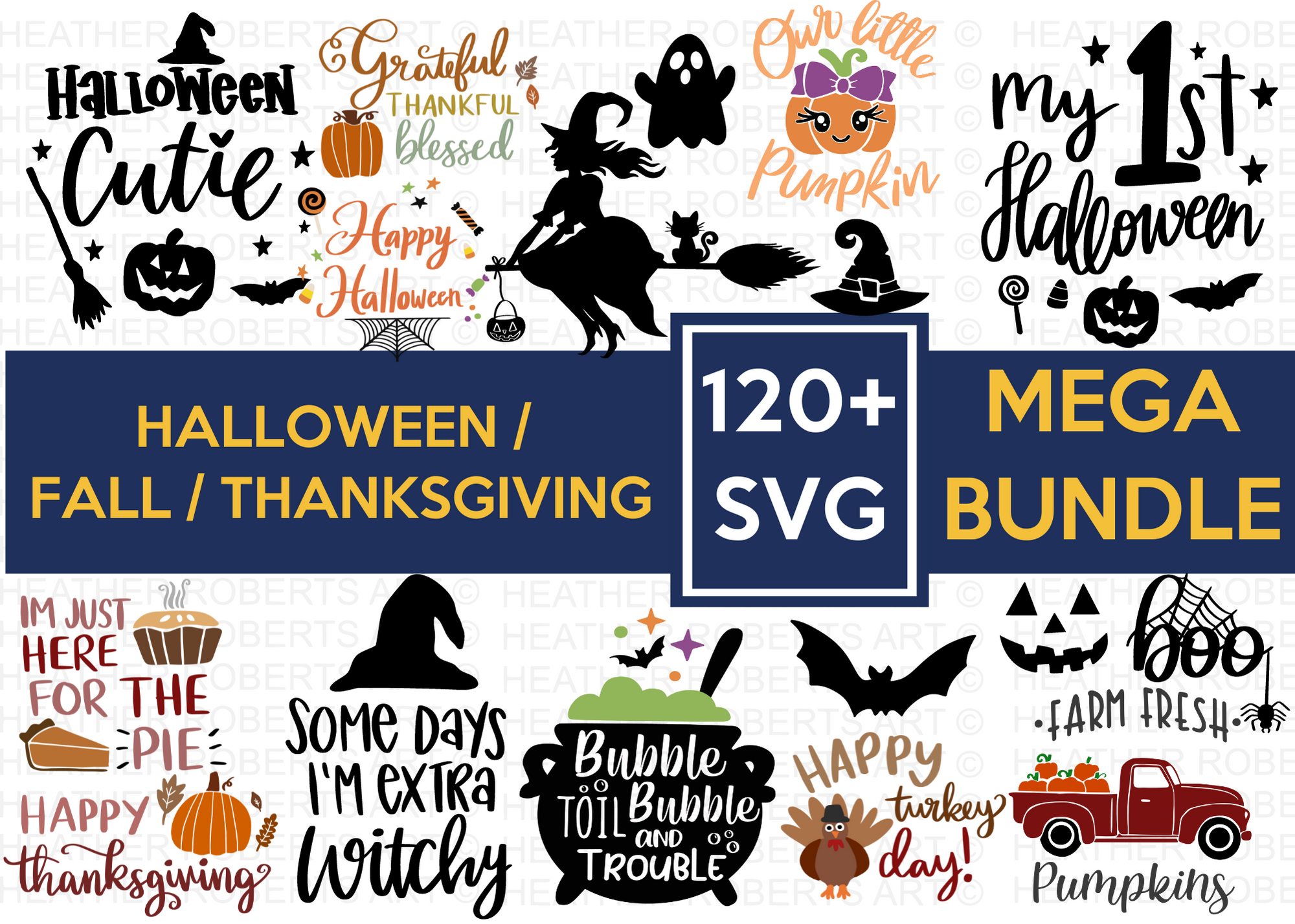 MEGA HALLOWEEN BUNDLE, 120+ Designs