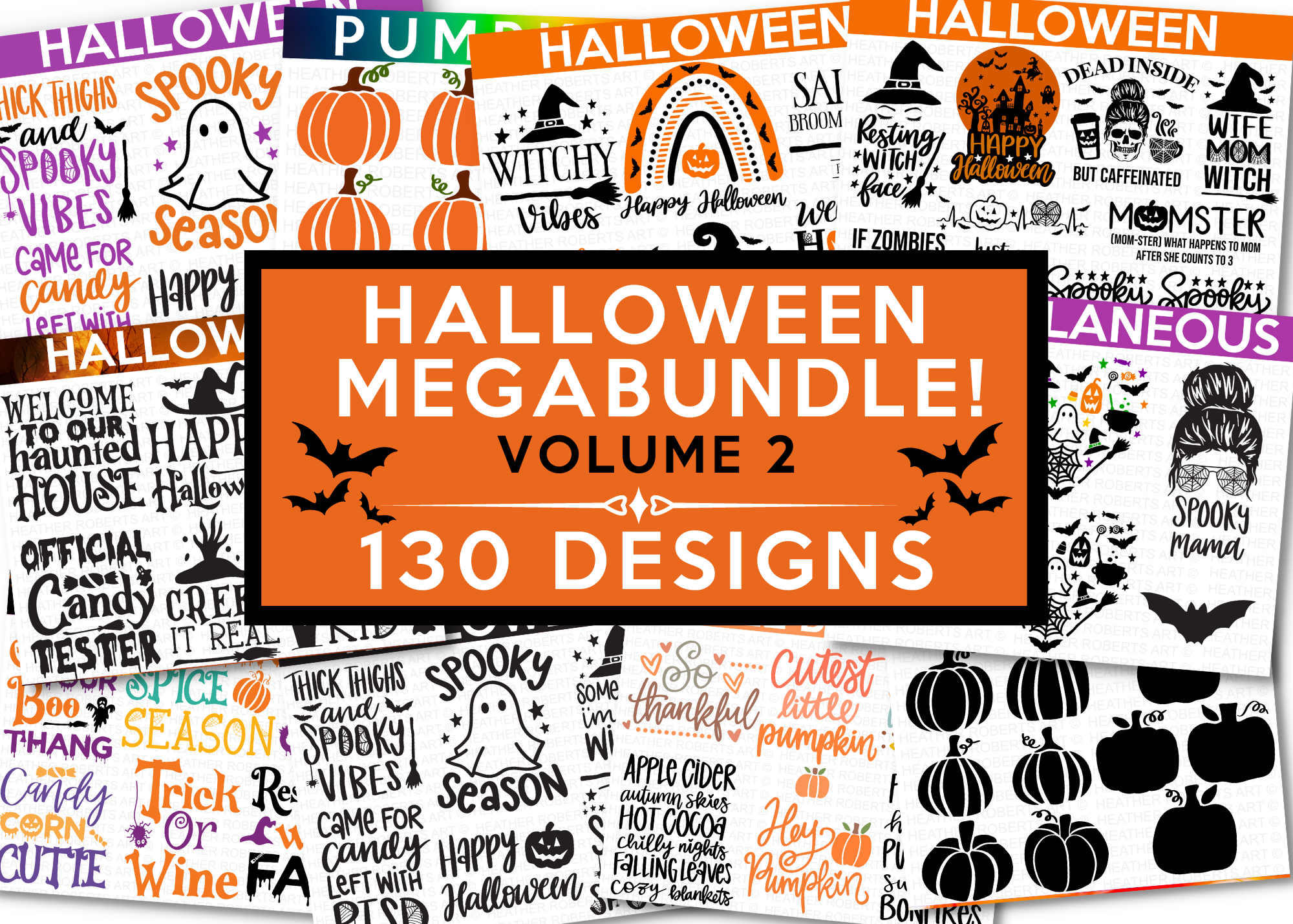 MEGA HALLOWEEN BUNDLE - VOLUME 2 - 130+ Designs