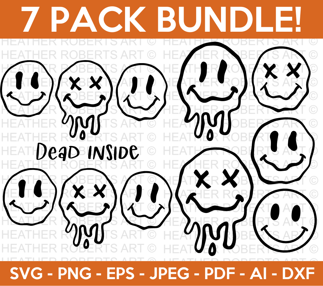 Melted Face SVG Bundle