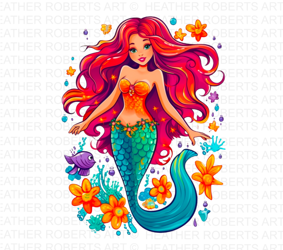 Mermaid Sublimation Clipart