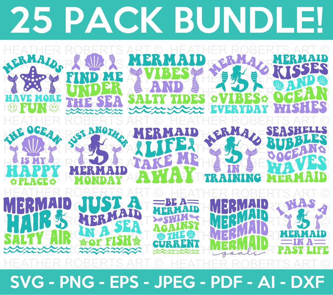 Mermaid SVG Bundle