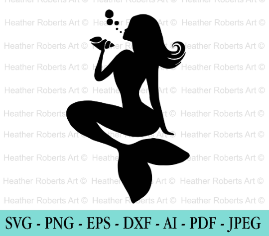 Mermaid SVG, Cute Mermaid SVG